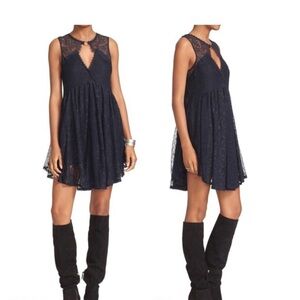 Free people don’t you dare lace navy dress
